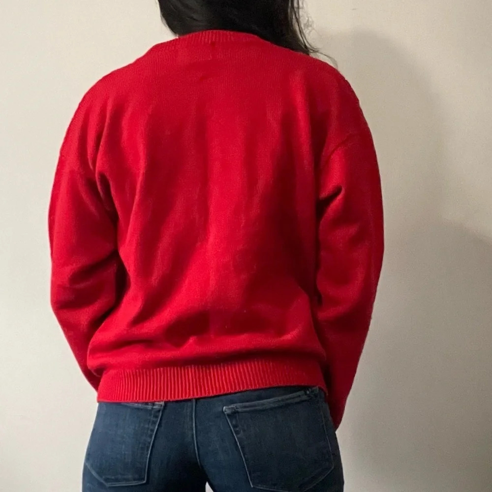 🌹 Vintage Sears  By Tradition Button-Up Red Cardigan - Women’s Size 38 🌟 - Picture 5 of 11